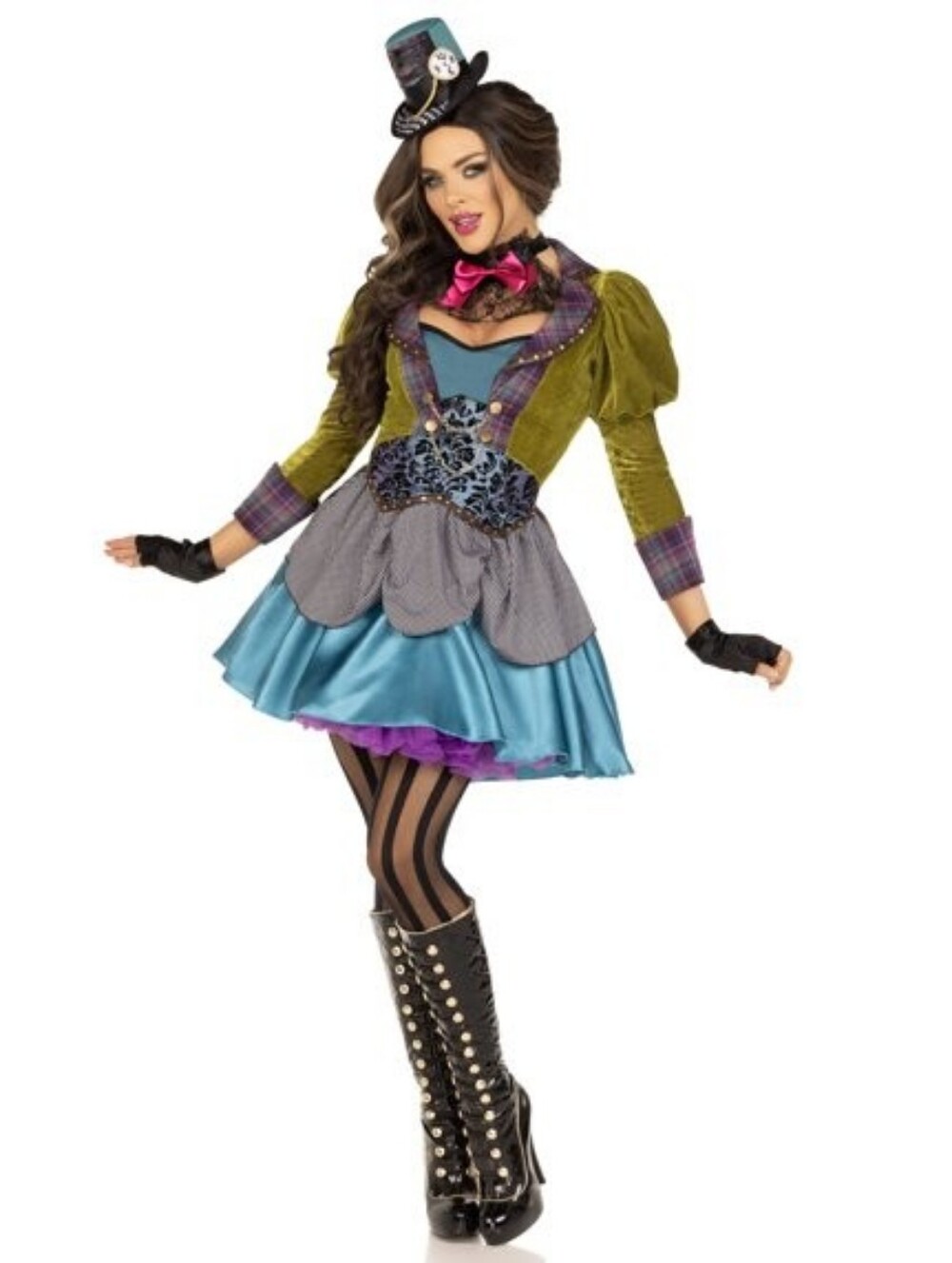 New Leg Avenue Mad Hatter Costume - Teal, Green & Purple, Medium